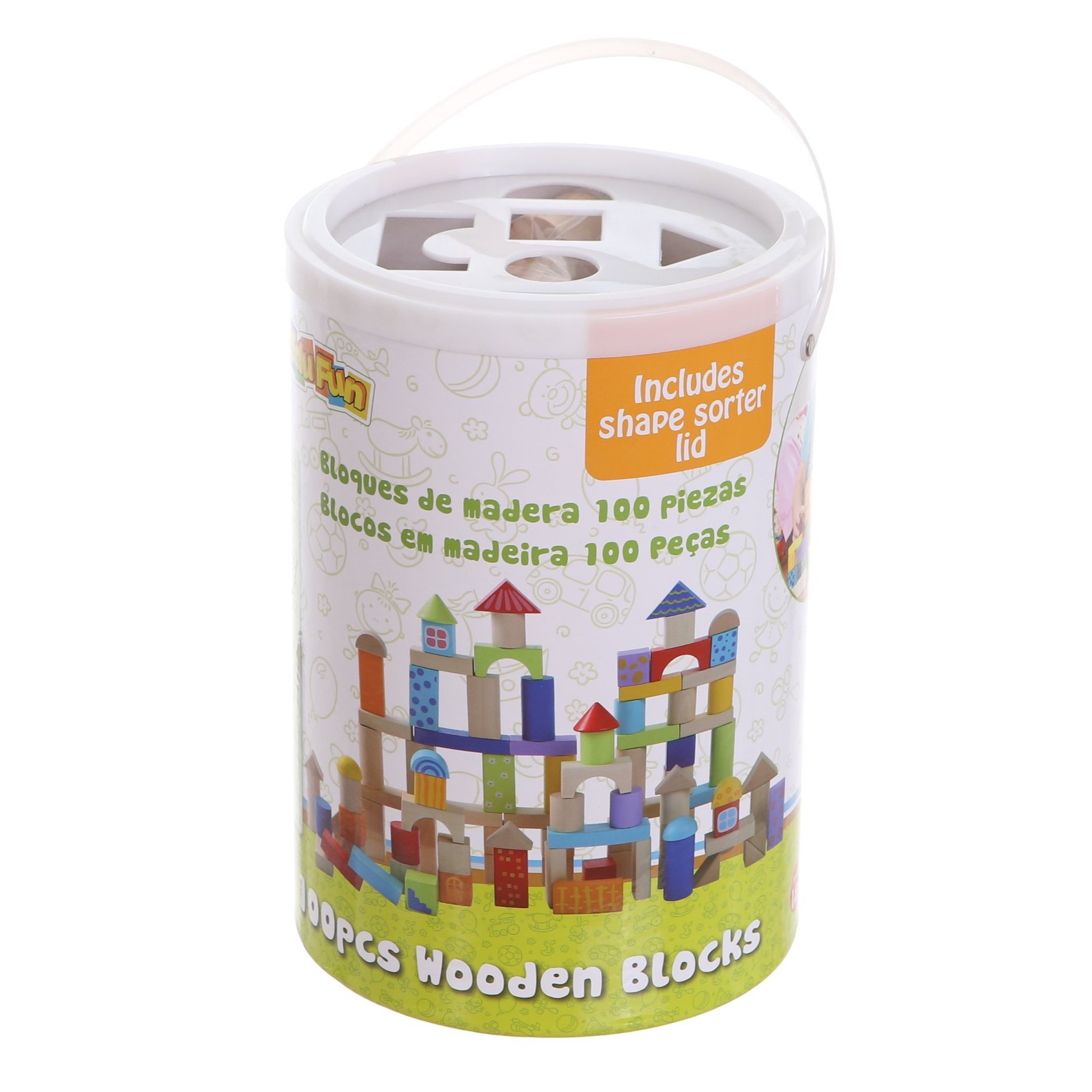 Klocki drewniane – 100 elementów