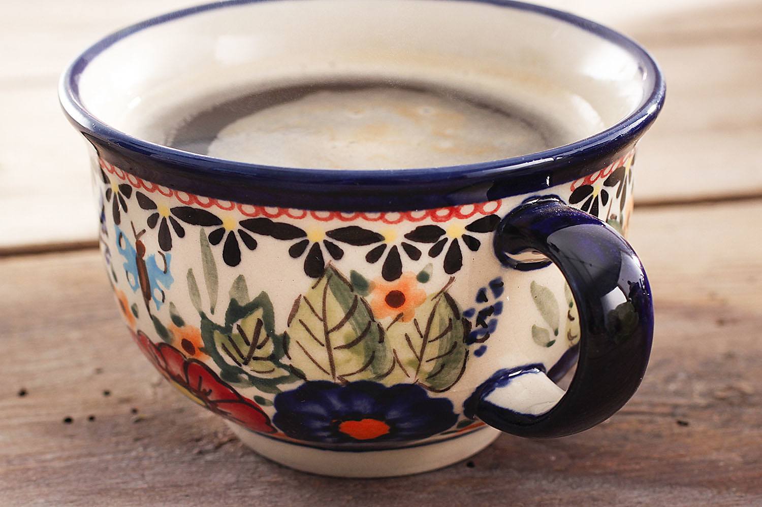 filiżanka-do-kawy-bolesławiec-ceramiczna-rekodzielo