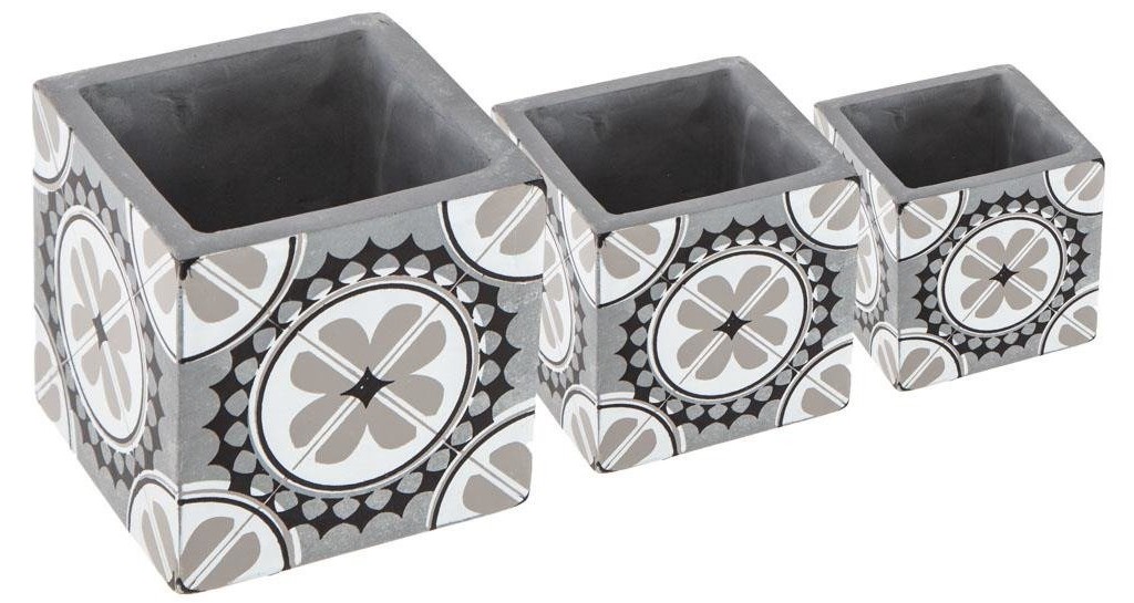 donice doniczki betonowe zestaw na prezent