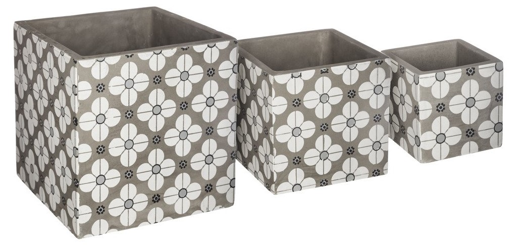 donice doniczki betonowe zestaw na prezent