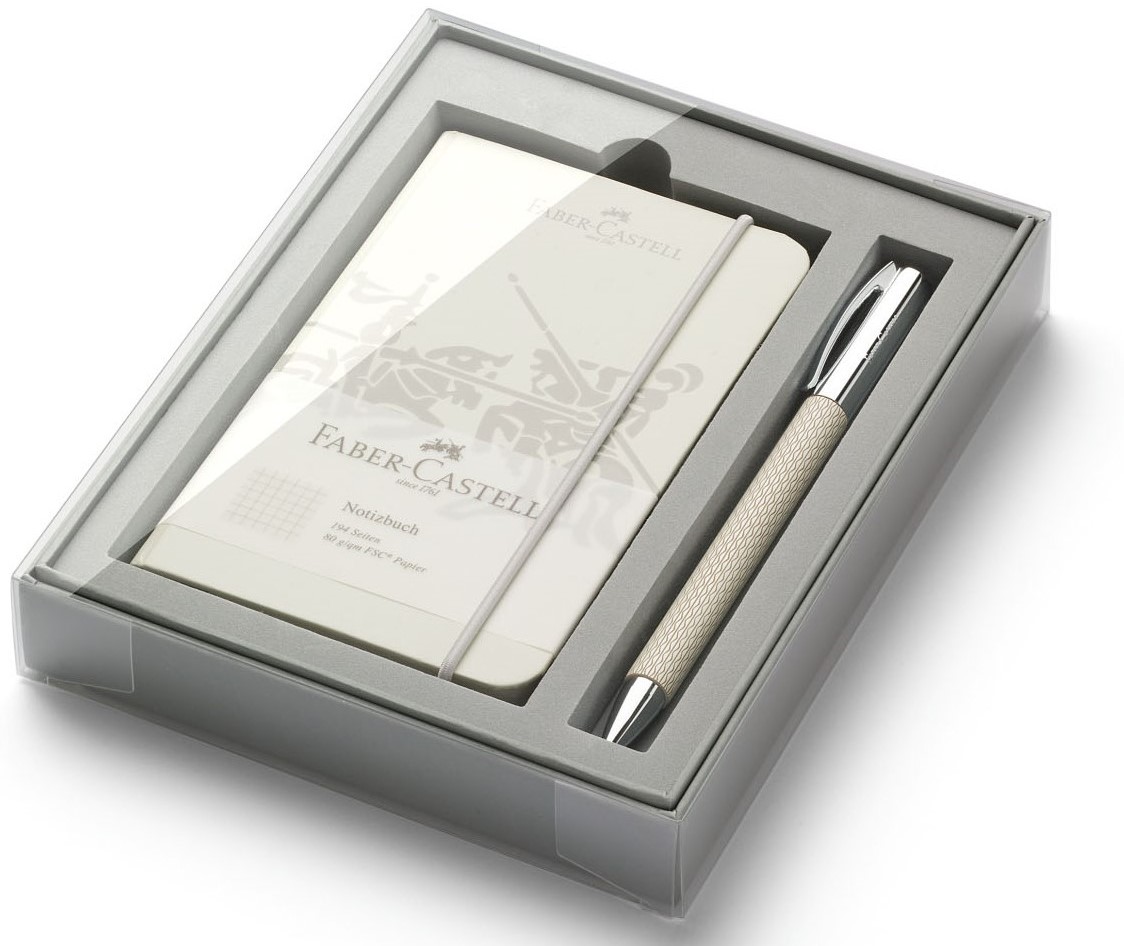 zestaw-upominkowy-od-faber-castell-dlugopis-ambition-opart-white-sand-notes-bialy